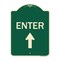 Signmission Enter Enter with Up Arrow Heavy-Gauge Aluminum Architectural Sign, 24" x 18", G-1824-24097 A-DES-G-1824-24097 - alternate 1